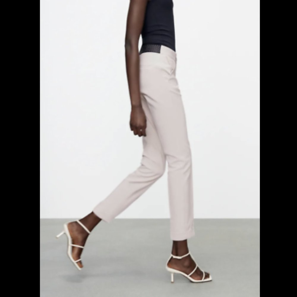 ZARA WOMEN NWT JOGGER WAIST TROUSERS Cigarette PANTS Beige Sand 1608/030 XS-XL